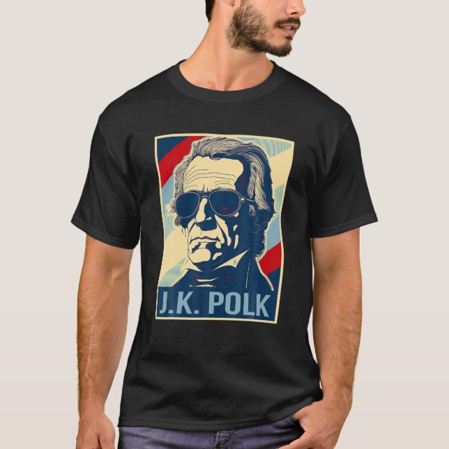 4. Juli James K Polk ist mein Präsident Patriotic T-Shirt (Vorderseite)