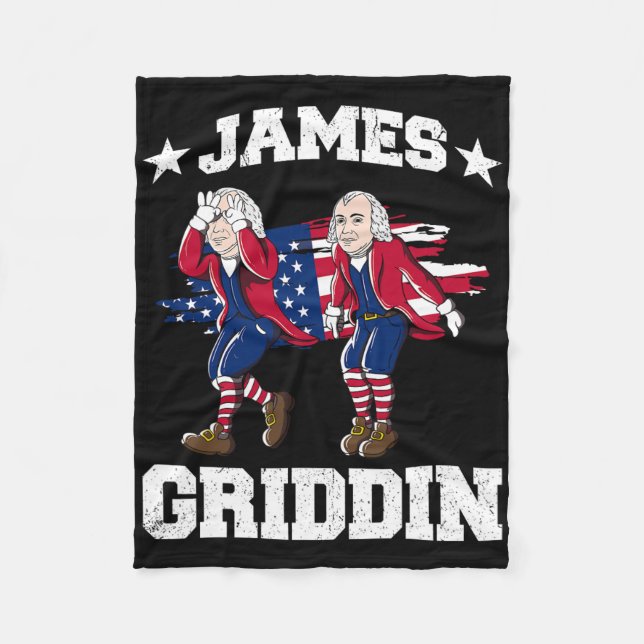 4. Juli James Madison Griddy James Griddin 1 Fleecedecke (Vorderseite)