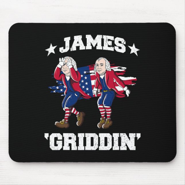 4. Juli James Madison Griddy James Griddin Mousepad (Vorne)