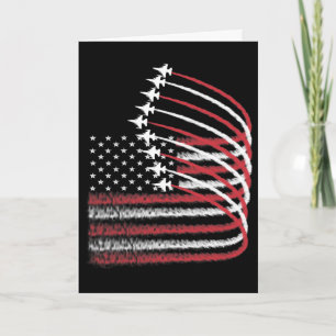 4. Juli Jet Amerikanische Flagge Patriotisch Usa F Karte