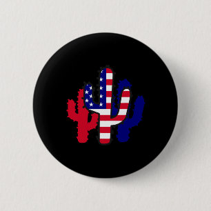 4. Juli Kaktus Serape Frauen Männer Button