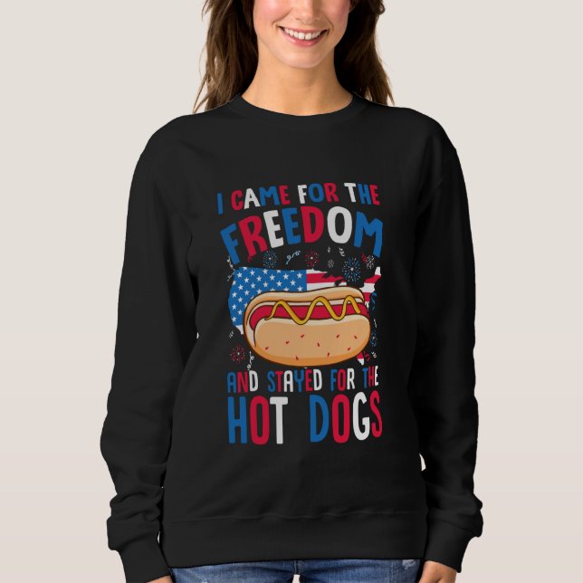 4. Juli kam ich für die Freedom USA Funny Ameri Sweatshirt (Vorderseite)