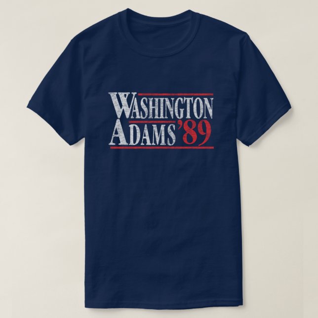 4. Juli Kampagnen-T - Shirt Washingtons Adams (Design vorne)