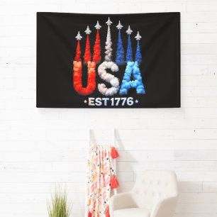 4. Juli-Kampfjets USA Patriotisch Banner