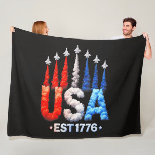 4. Juli-Kampfjets USA Patriotisch Fleecedecke