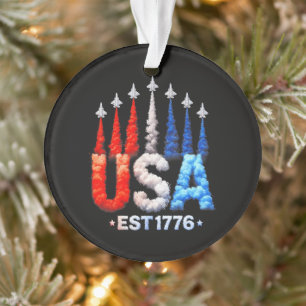 4. Juli-Kampfjets USA Patriotisch Ornament