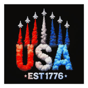 4. Juli-Kampfjets USA Patriotisch Poster