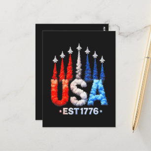 4. Juli-Kampfjets USA Patriotisch Postkarte