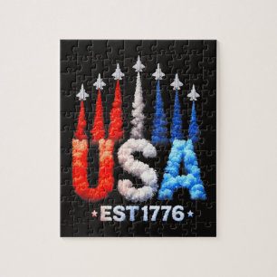 4. Juli-Kampfjets USA Patriotisch Puzzle