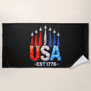 4. Juli-Kampfjets USA Patriotisch Strandtuch