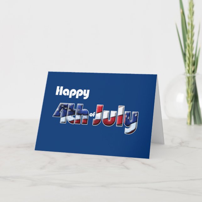 4. Juli Karte Patriotischer Spaß (Vorderseite)