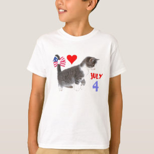 4. Juli Kitten T-Shirt
