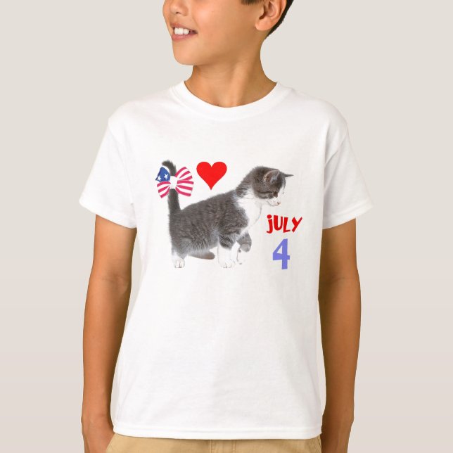 4. Juli Kitten T-Shirt (Vorderseite)