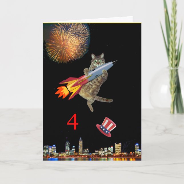 4. Juli Kitty Karte (Vorderseite)