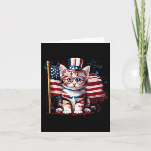 4. Juli Kitty Katze Amerikanische Flagge Amerika U Karte