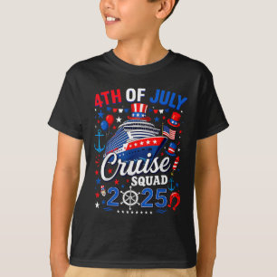 4. Juli Kreuzfahrt Patriotisch Amerikanisches Kreu T-Shirt