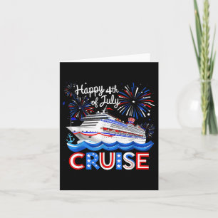4. Juli Kreuzfahrt Schiff Feuerwerk USA Patriotisc Karte