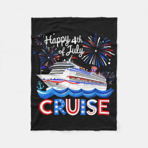 4. Juli Kreuzfahrtschiff Feuerwerk USA Patriotisch Fleecedecke