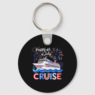 4. Juli Kreuzfahrtschiff Feuerwerk USA Patriotisch Schlüsselanhänger