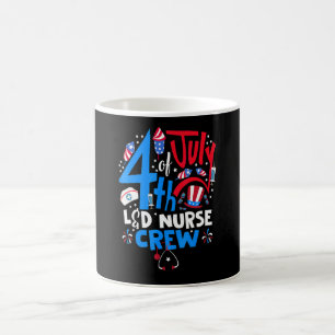 4. Juli L & D-Schwester Crew Arbeits- und Entbindu Kaffeetasse