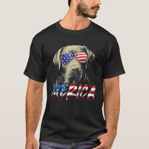 4. Juli Labrador Retriever Merica American Fla T-Shirt