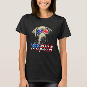 4. Juli Labrador Retriever Merica American Fla T-Shirt