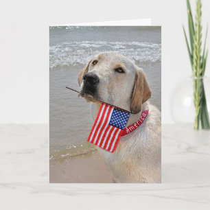 4. Juli Labrador Retriever mit Flag Holiday C Feiertagskarte