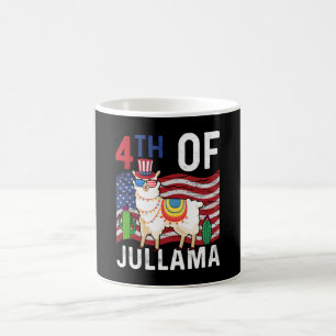 4. Juli Lamas Patriotische US-Flagge 4. Juli Kaffeetasse