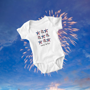 4. Juli "Land of the Free" Baby Bodysuit Strampler