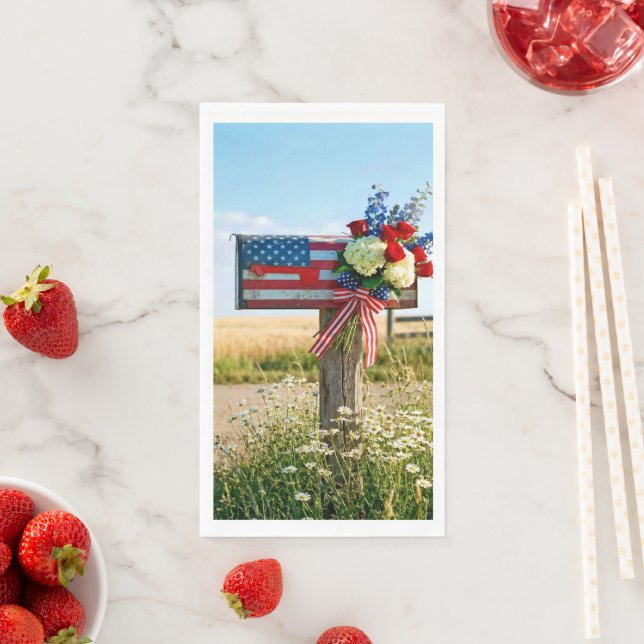 4. Juli Landbriefkasten Serviette (Beispiel)