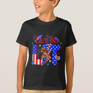 4. Juli Lasst Uns Feiern Feuerwerk Lustig Patrioti T-Shirt