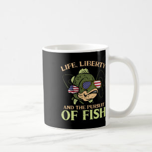 4. Juli Leben Freiheit Verfolgung Fisch Lustiger A Kaffeetasse