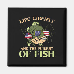 4. Juli Lebensfreude Jagd Fisch Funny Fishing P Magnet