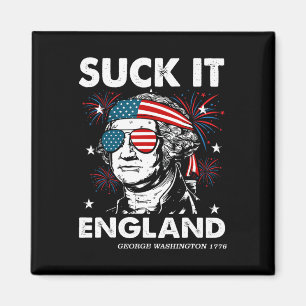 4. Juli Leck-mich England Shirt Lustig George-wash Magnet