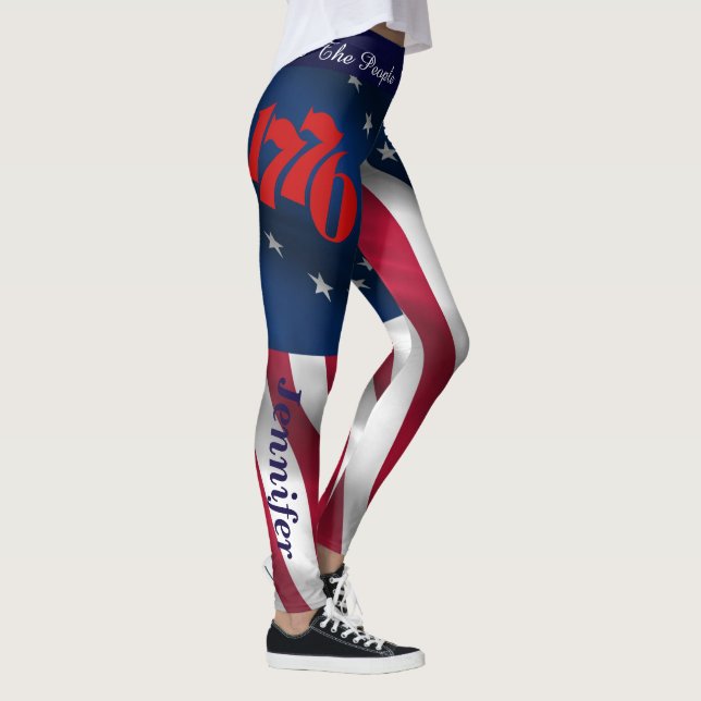 4. JULI Leggings - American Flag Your Name Parade (Rechts)