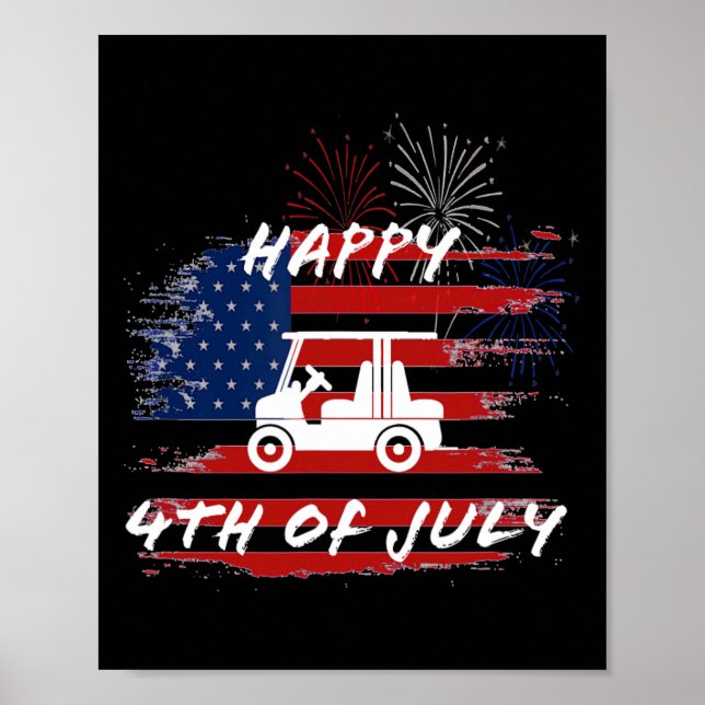 4. Juli Looping Parade Golf Cart Ameri Poster (Vorne)