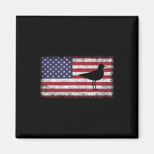 4. Juli Lustiger Patriotischer Schneevogel Liebe Magnet