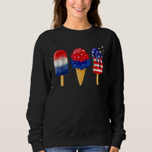 4. Juli-Lutscher Amerikanische Flagge Patriotische Sweatshirt