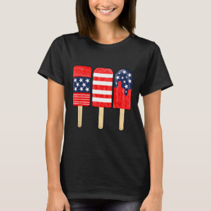 4. Juli-Lutscher Rot Weiß Blau Amerikanische Flagg T-Shirt