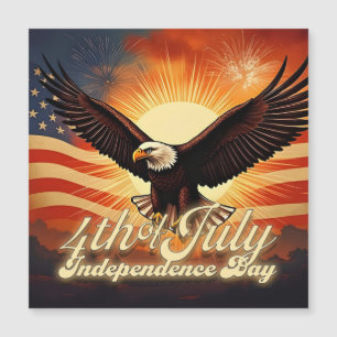 4. Juli – Majestätischer Adler und Feuerwerk-Tribu Magnetkarte