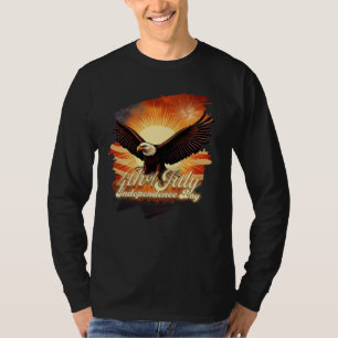 4. Juli – Majestätischer Adler und Feuerwerk-Tribu T-Shirt