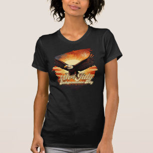 4. Juli – Majestätischer Adler und Feuerwerk-Tribu T-Shirt