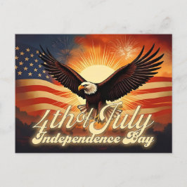 4. Juli - Majestic Eagle & Fireworks Tribute 🦅 Feiertagspostkarte