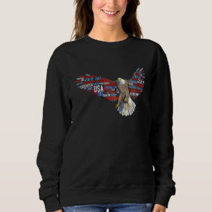 4. Juli Majestic Flying American Bald Eagle Bi Sweatshirt