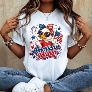 4. Juli Mama Amerikanische Mama, Mama Gans  T-Shirt