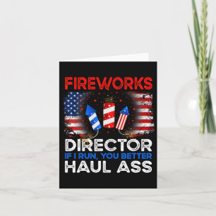 4. Juli Männer Feuerwerk Direktor, wenn ich Sie la Karte