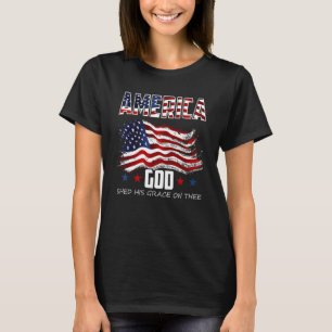 4. Juli Männer Frauen Amerika Gott Schüttelt Seine T-Shirt