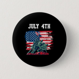 4. Juli Männer USA Amerikanische Flagge Jungen Button