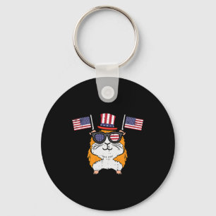 4. Juli Meerschweinchen US-Flagge Patriot Jungen M Schlüsselanhänger