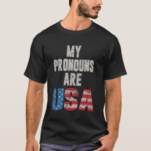 4. Juli meine Pronomen sind USA T-Shirt